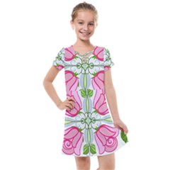 Figure Roses Flowers-ornament Kids  Cross Web Dress by Jancukart