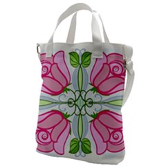 Figure Roses Flowers-ornament Canvas Messenger Bag