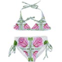 Figure roses flowers-ornament Kids  Classic Bikini Set View1