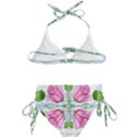 Figure roses flowers-ornament Kids  Classic Bikini Set View2