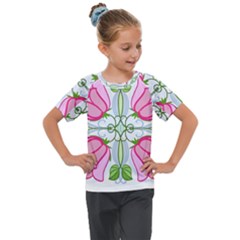 Figure Roses Flowers-ornament Kids  Mesh Piece Tee