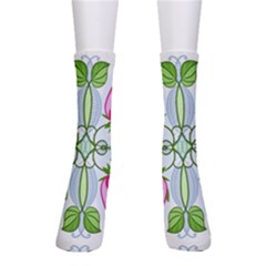 Figure Roses Flowers-ornament Crew Socks