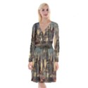 Braunschweig-city-lower-saxony Long Sleeve Velvet Front Wrap Dress View1