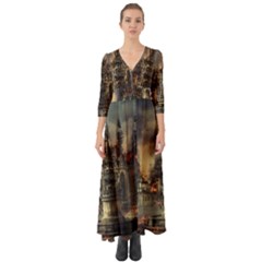 Braunschweig-city-lower-saxony Button Up Boho Maxi Dress