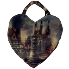 Braunschweig-city-lower-saxony Giant Heart Shaped Tote by Jancukart