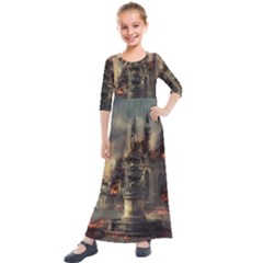 Braunschweig-city-lower-saxony Kids  Quarter Sleeve Maxi Dress