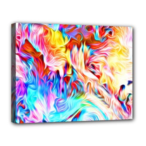 Background-drips-fluid-colorful- Canvas 14  X 11  (stretched)