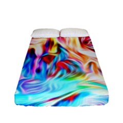 Background-drips-fluid-colorful- Fitted Sheet (full/ Double Size)