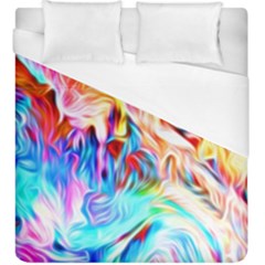 Background-drips-fluid-colorful- Duvet Cover (king Size)