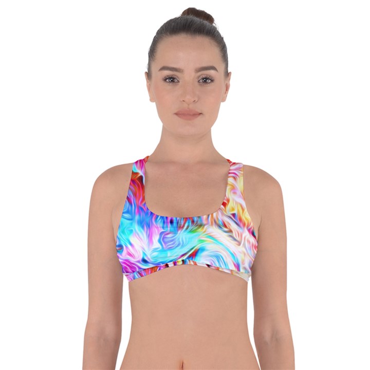 Background-drips-fluid-colorful- Got No Strings Sports Bra