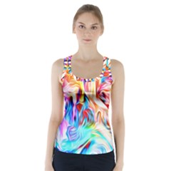 Background-drips-fluid-colorful- Racer Back Sports Top