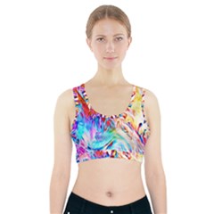 Background-drips-fluid-colorful- Sports Bra With Pocket by Jancukart