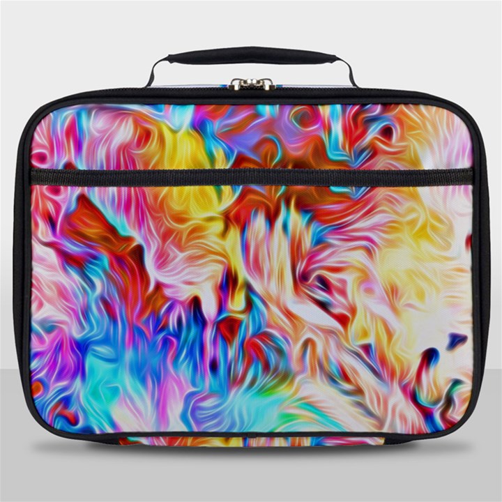 Background-drips-fluid-colorful- Full Print Lunch Bag