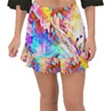 Background-drips-fluid-colorful- Fishtail Mini Chiffon Skirt View1