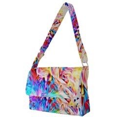 Background-drips-fluid-colorful- Full Print Messenger Bag (s) by Jancukart