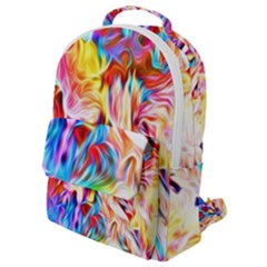 Background-drips-fluid-colorful- Flap Pocket Backpack (small)