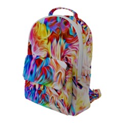 Background-drips-fluid-colorful- Flap Pocket Backpack (large)