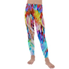 Background-drips-fluid-colorful- Kids  Lightweight Velour Leggings