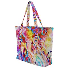 Background-drips-fluid-colorful- Zip Up Canvas Bag