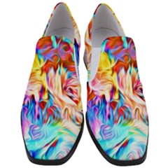 Background-drips-fluid-colorful- Women Slip On Heel Loafers