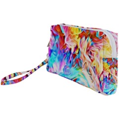 Background-drips-fluid-colorful- Wristlet Pouch Bag (small)