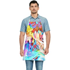 Background-drips-fluid-colorful- Kitchen Apron