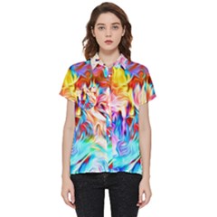 Background-drips-fluid-colorful- Short Sleeve Pocket Shirt