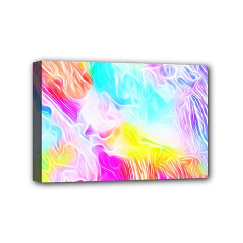 Background-drips-fluid-colorful Mini Canvas 6  X 4  (stretched)