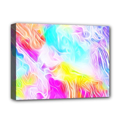 Background-drips-fluid-colorful Deluxe Canvas 16  X 12  (stretched)  by Jancukart