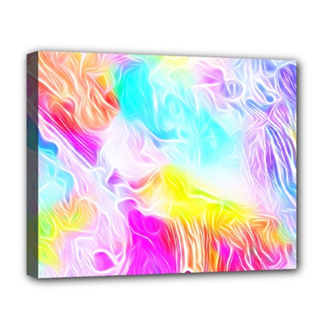 Background-drips-fluid-colorful Deluxe Canvas 20  X 16  (stretched) by Jancukart