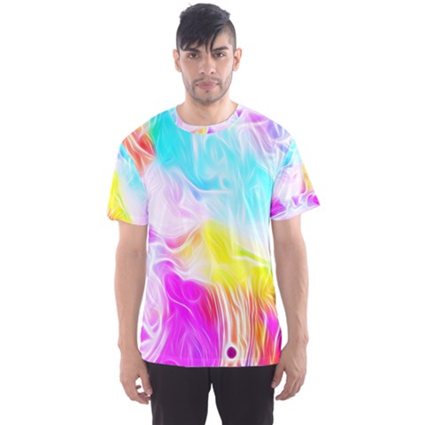 Background-drips-fluid-colorful Men s Sport Mesh Tee by Jancukart