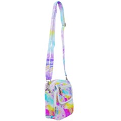 Background-drips-fluid-colorful Shoulder Strap Belt Bag