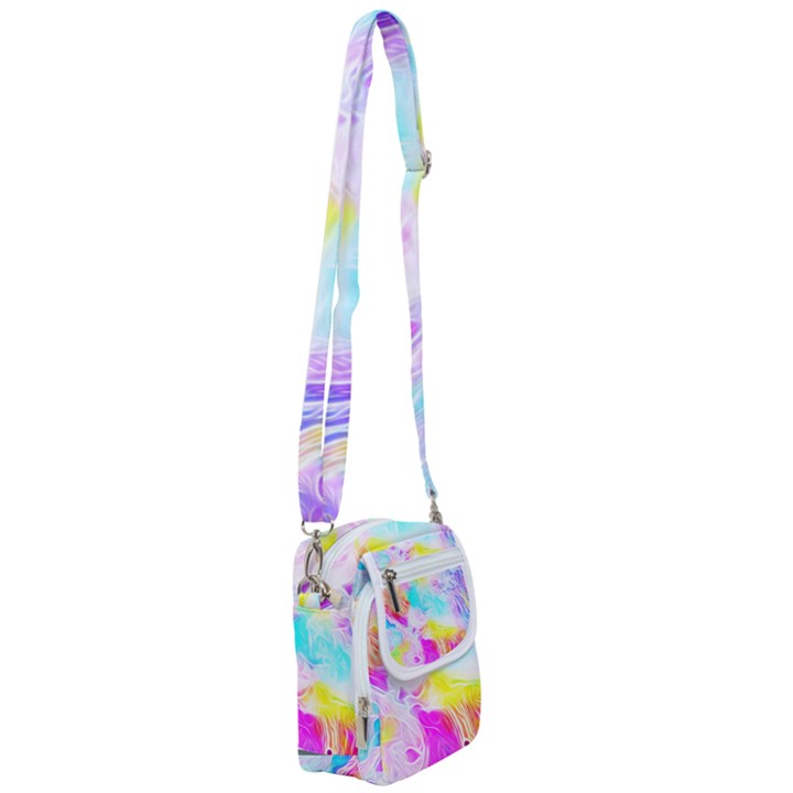 Background-drips-fluid-colorful Shoulder Strap Belt Bag