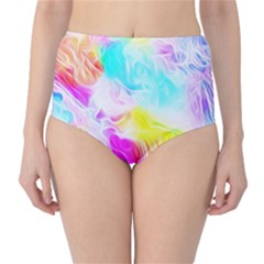 Background-drips-fluid-colorful Classic High-waist Bikini Bottoms by Jancukart