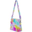 Background-drips-fluid-colorful Zipper Messenger Bag View2