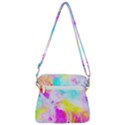 Background-drips-fluid-colorful Zipper Messenger Bag View3