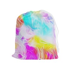 Background-drips-fluid-colorful Drawstring Pouch (xl)