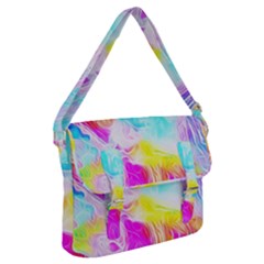 Background-drips-fluid-colorful Buckle Messenger Bag