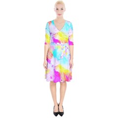 Background-drips-fluid-colorful Wrap Up Cocktail Dress