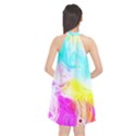 Background-drips-fluid-colorful Halter Neckline Chiffon Dress  View2