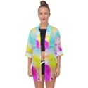 Background-drips-fluid-colorful Open Front Chiffon Kimono View1