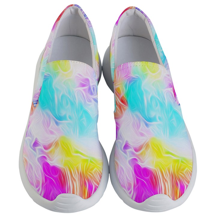 Background-drips-fluid-colorful Women s Lightweight Slip Ons