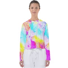 Background-drips-fluid-colorful Women s Slouchy Sweat