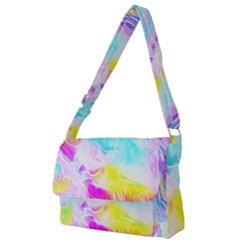 Background-drips-fluid-colorful Full Print Messenger Bag (s)