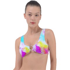 Background-drips-fluid-colorful Ring Detail Bikini Top