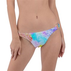 Background-drips-fluid-colorful Ring Detail Bikini Bottom