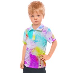 Background-drips-fluid-colorful Kids  Polo Tee