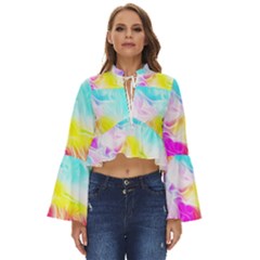 Background-drips-fluid-colorful Boho Long Bell Sleeve Top