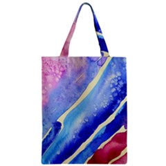 Painting-abstract-blue-pink-spots Zipper Classic Tote Bag