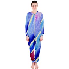 Painting-abstract-blue-pink-spots Onepiece Jumpsuit (ladies)